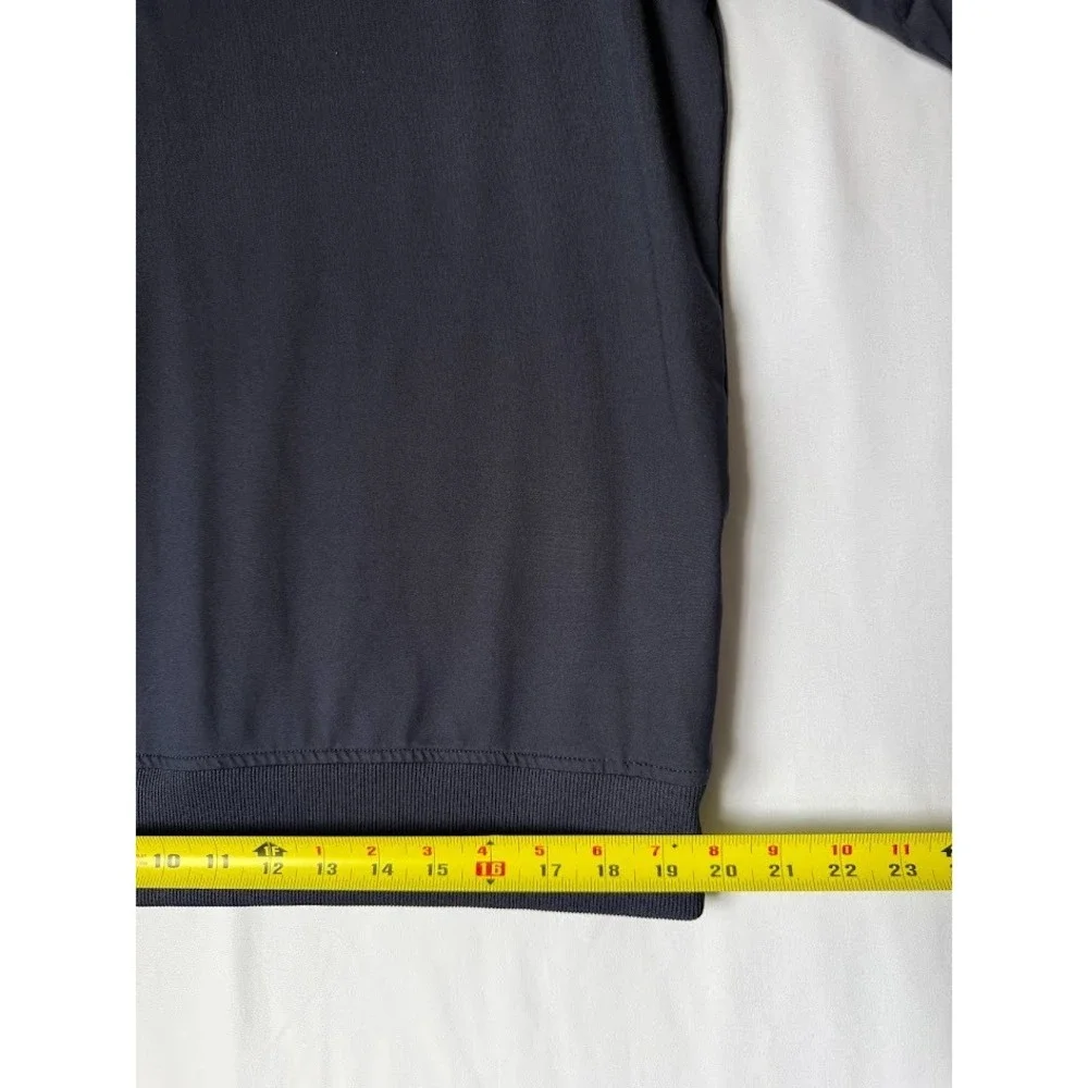 FootJoy Golf Pullover‎ Men M Blue 1/4 Zip Performance Stretch Logo Terra Cotta